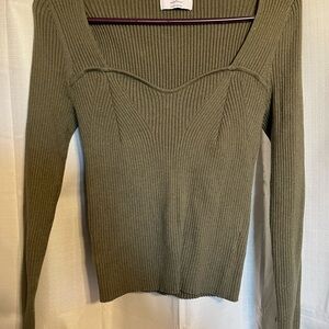 Old Navy Olive Ribbed Sweater